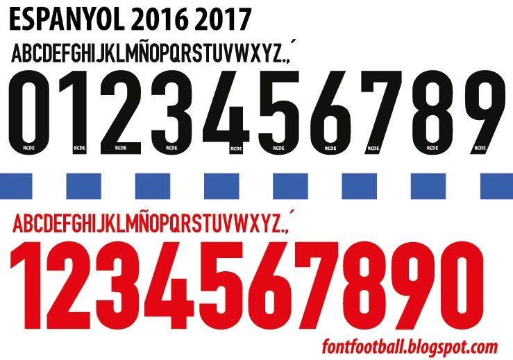 Font Vector Espanyol 2016 2017 kit