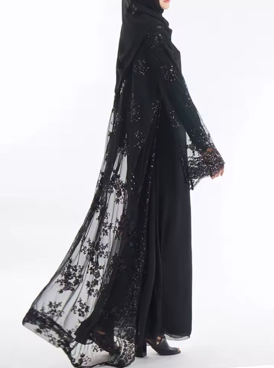 Robe caftan musulmane pour femmes – Style Dubaï/Turquie, élégance arabe et marocaine