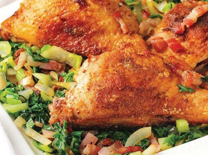 Fried Chicken With Salad