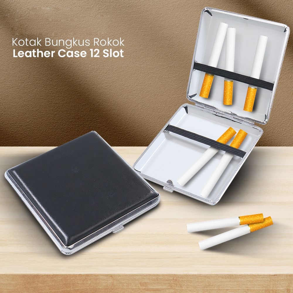 Firetric Kotak Bungkus Rokok Elegan Leather Case Hitam