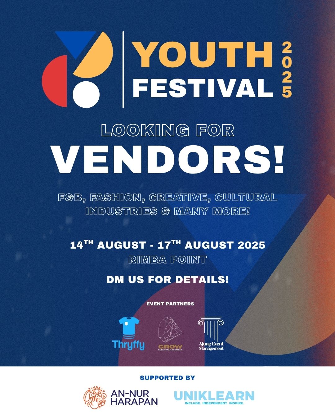 [VENDOR TICKET] 14th August Youth Festival (Rimba Point) 2025 