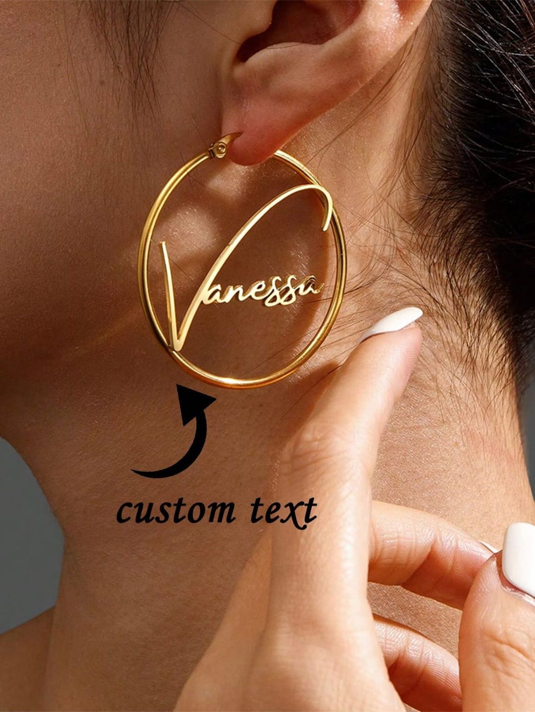 Custom Name Hoop earrings