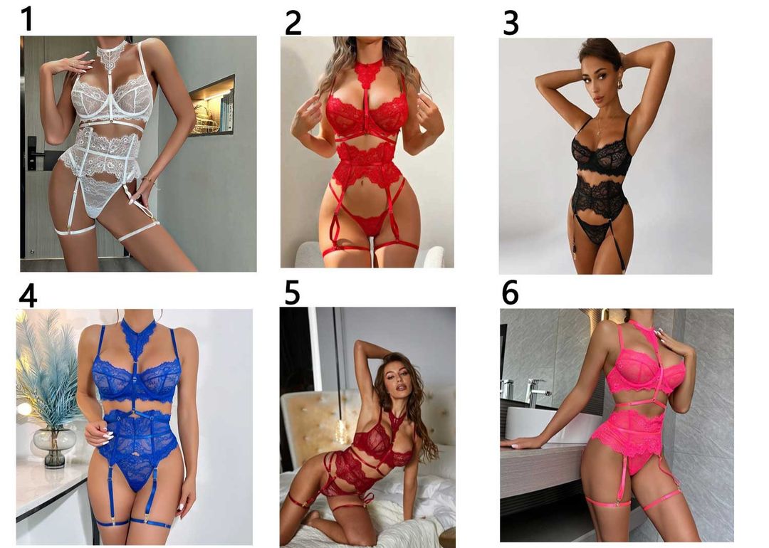 L - Sexy Lace Split Style Lingerie set