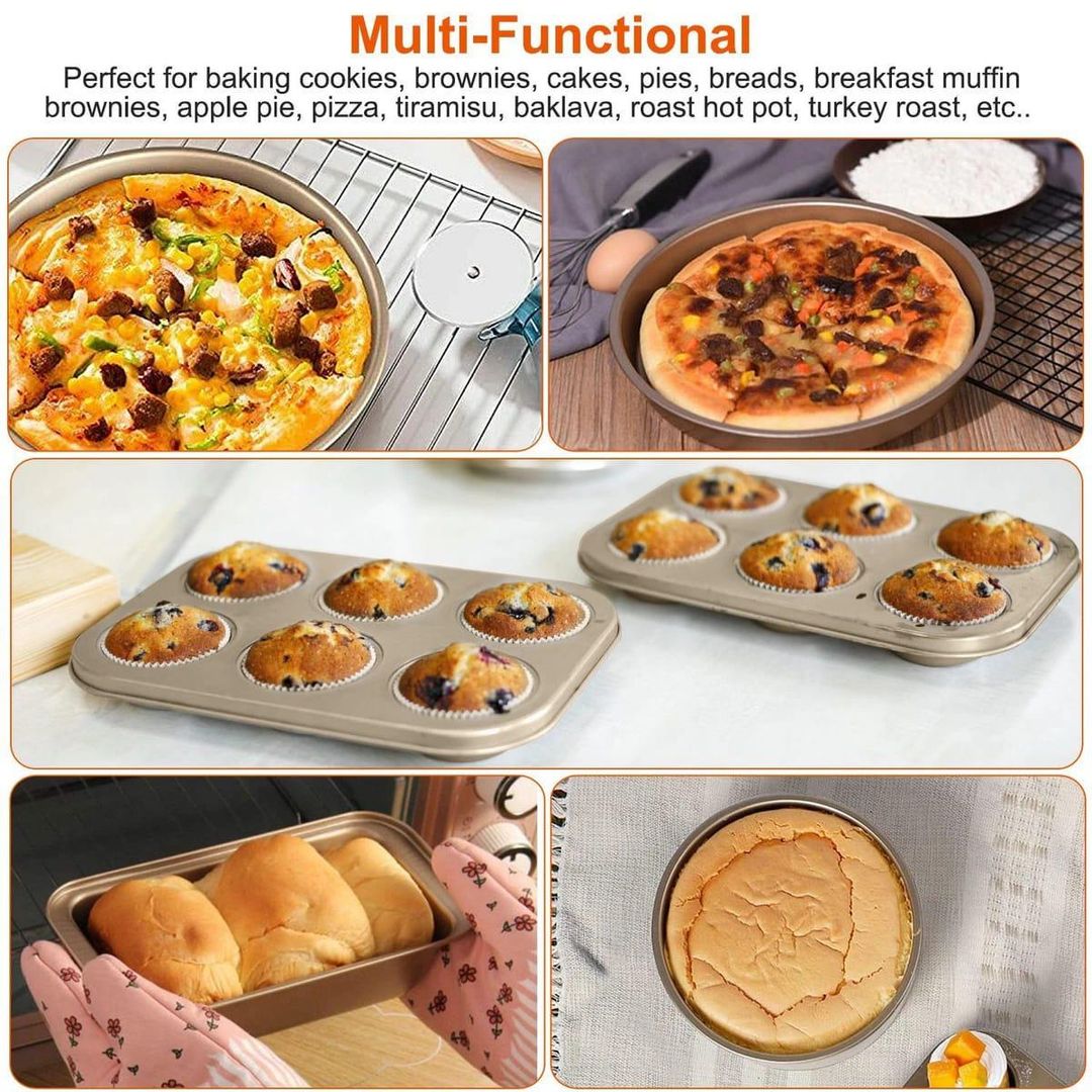 5 Piece Nonstick Bakeware Set Baking Tray Ovenware