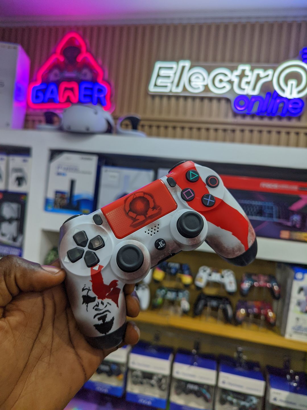 DualShock sem fio Personalizado God Of War -  PS4 