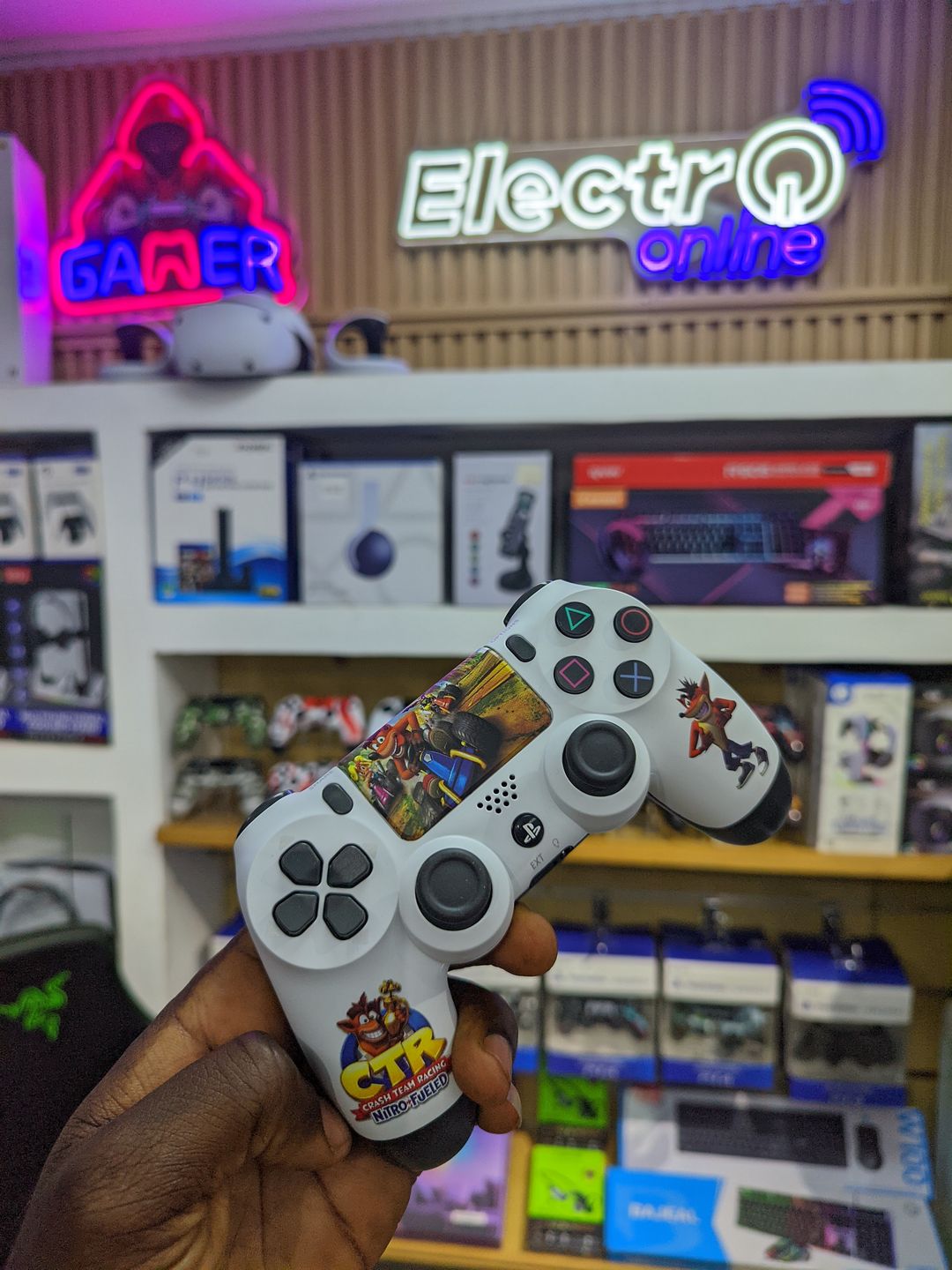 DualShock sem fio Personalizado Crash Team Racing  -  PS4  