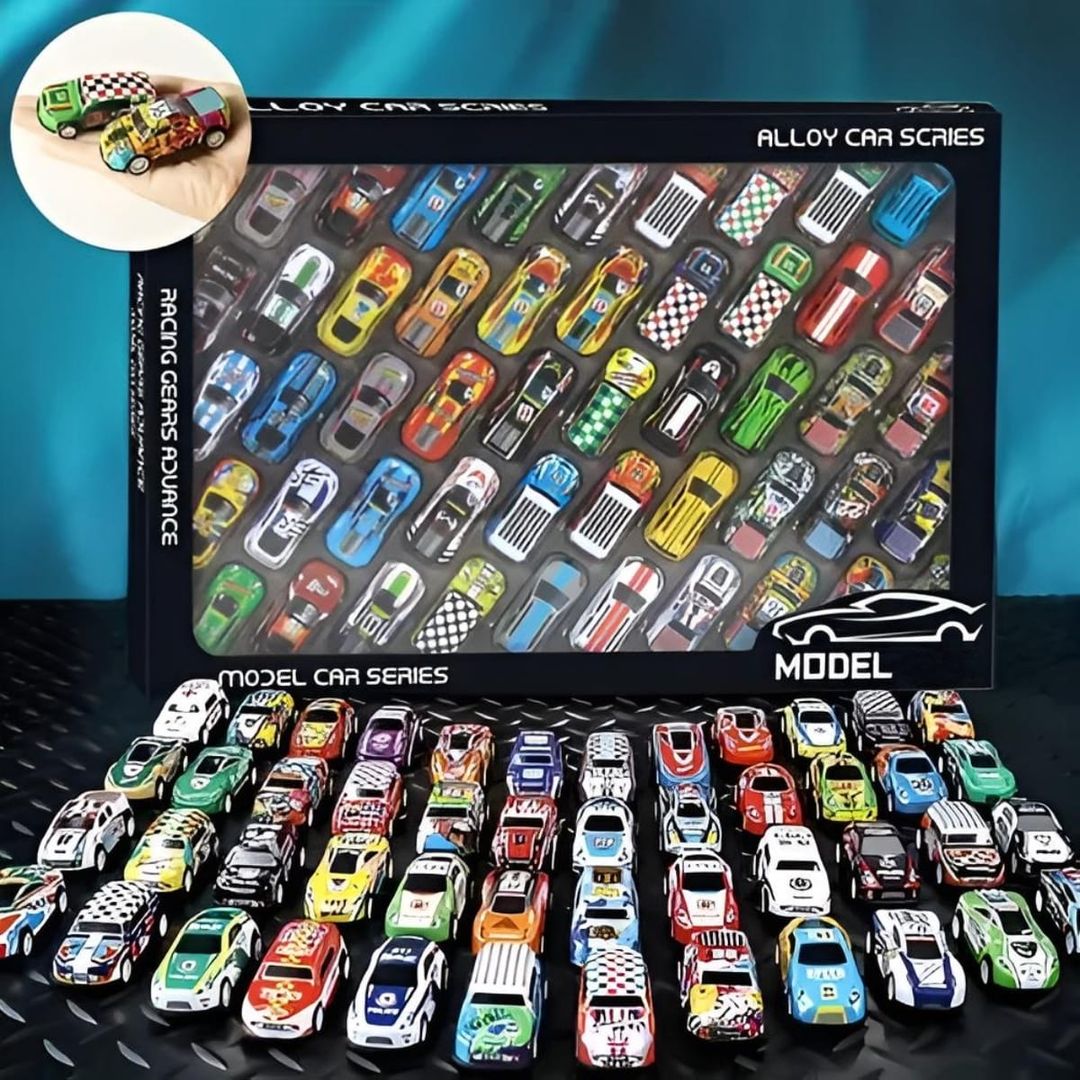 Pack of 50 Racing Cars