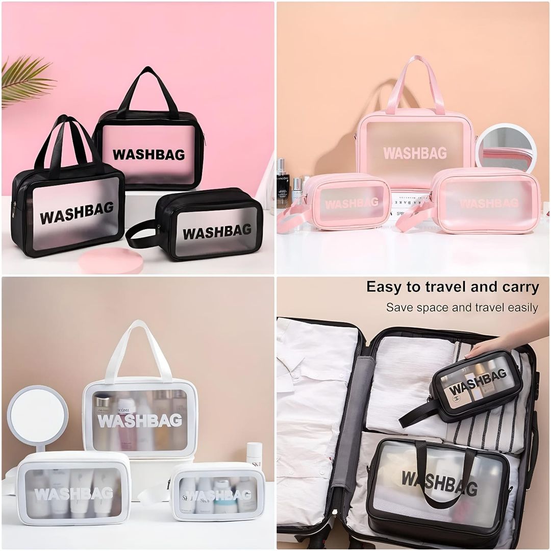 3 Piece Toiletry Bag Set