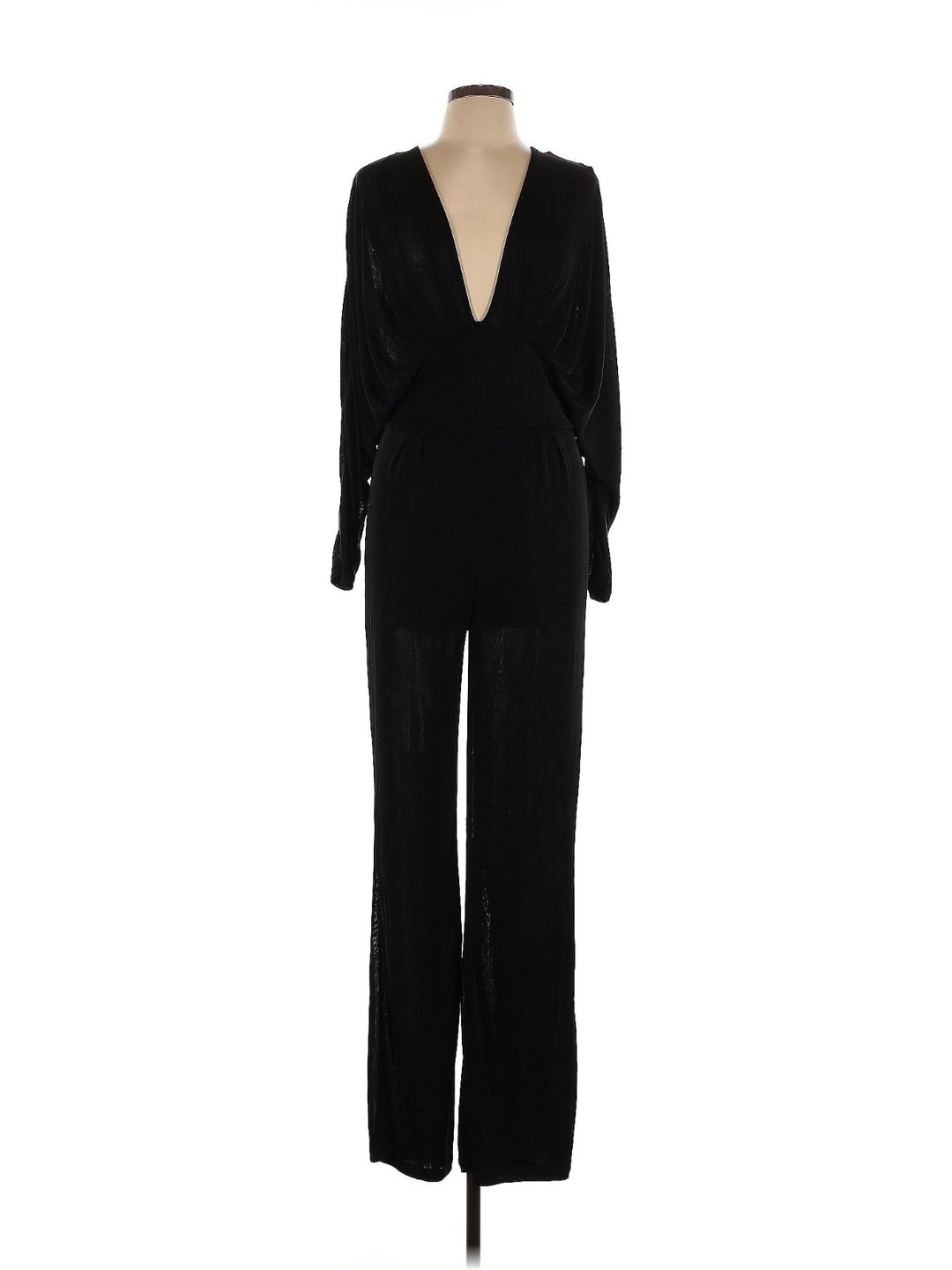 Enterizo Negro Escote Profundo Fashion Nova (Talla L)
