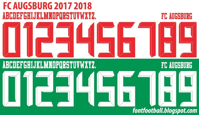 Font Vector FC Augsburg 2017 2018 kit