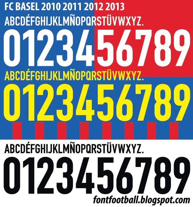 Font Vector FC Basel 2010 2011 2012 2013 kit