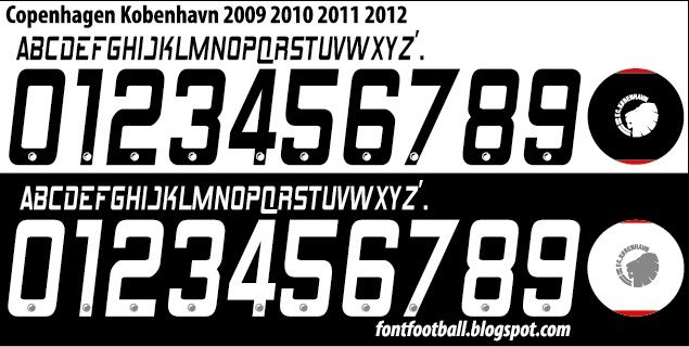 Font Vector FC Copenhagen Kobenhavn 2009 2010 2011 2012 kit