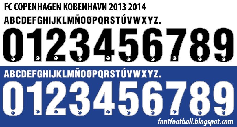 Font Vector FC Copenhagen Kobenhavn 2013 2014 kit