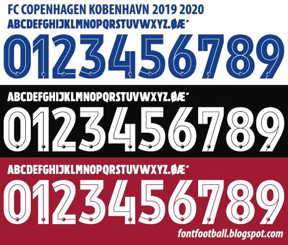 Font Vector FC Copenhagen Kobenhavn 2019 2020 kit