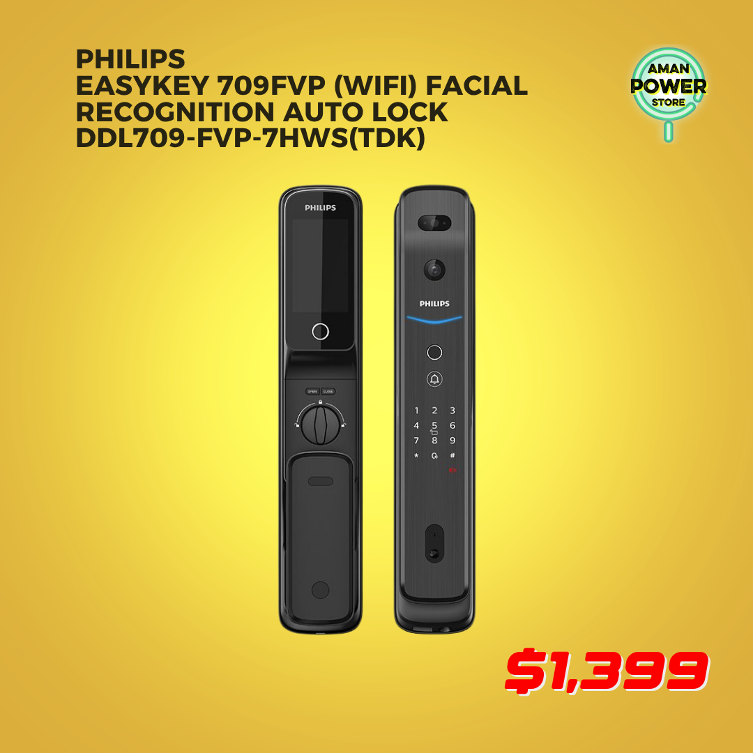 PHILIPS EASYKEY 709FVP (WIFI) FACIAL RECOGNITION AUTO LOCK DDL709-FVP-7HWS(TDK)