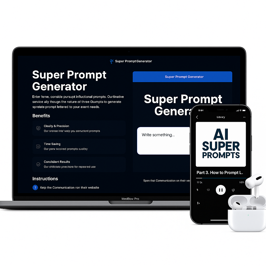 AI Super Prompt Exclusive Bundle (Audio Book + Super Prompt Generator App) 