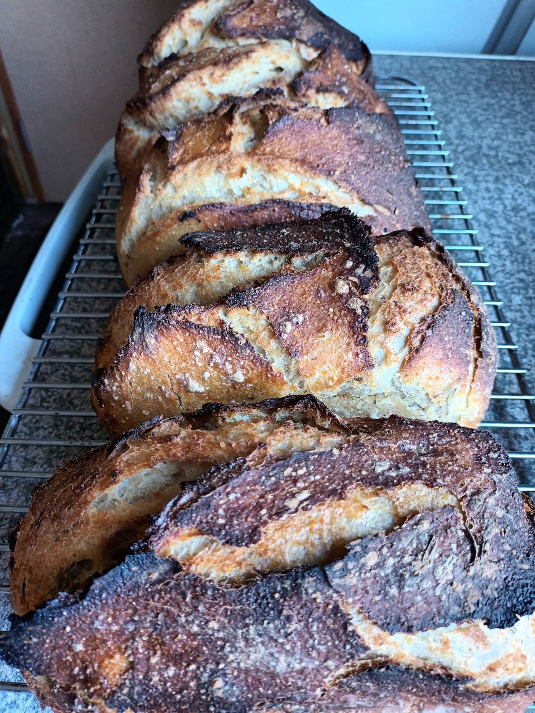 Corn and Rosemary Sourdough