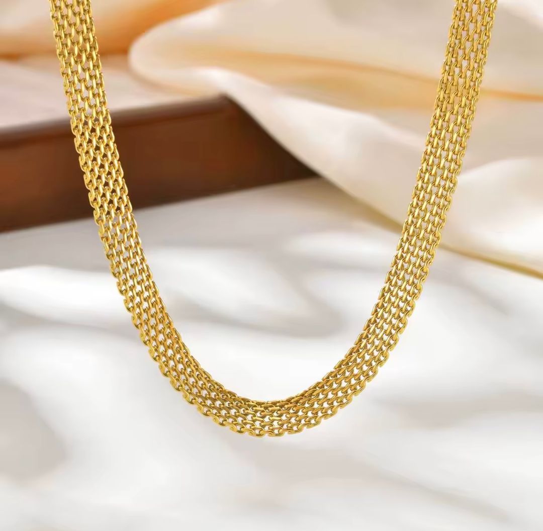 Vnox – Collier ras du cou à chaîne plate en acier inoxydable, largeur 3mm/8mm, bijou élégant pour femmes