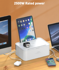 LDNIO SN5310W| 15W Wireless 2500w eu surge protector power strip smart home extension socket power strip storage box