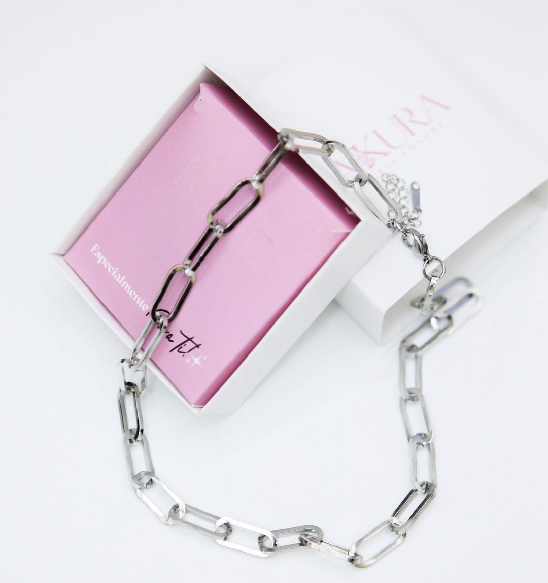 Collar Paperclip Silver 18inches