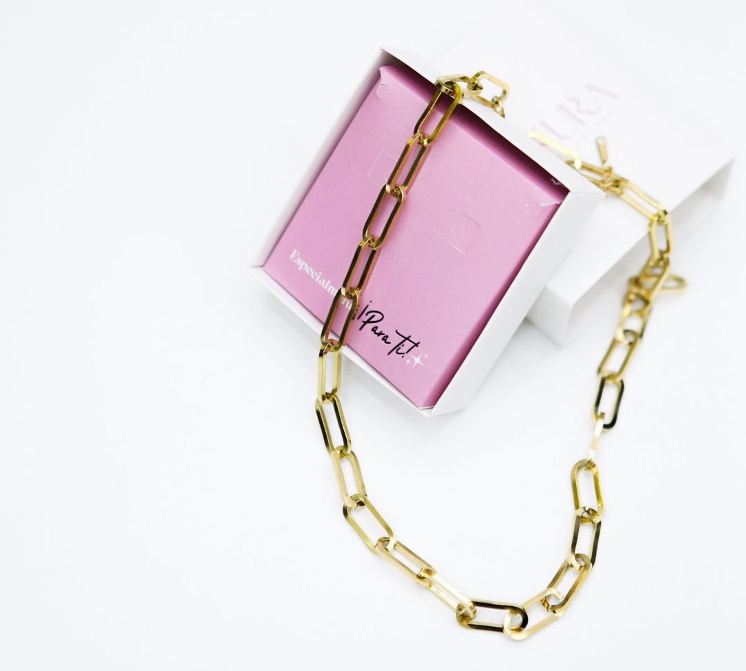 Collar Paperclip Gold 18inches