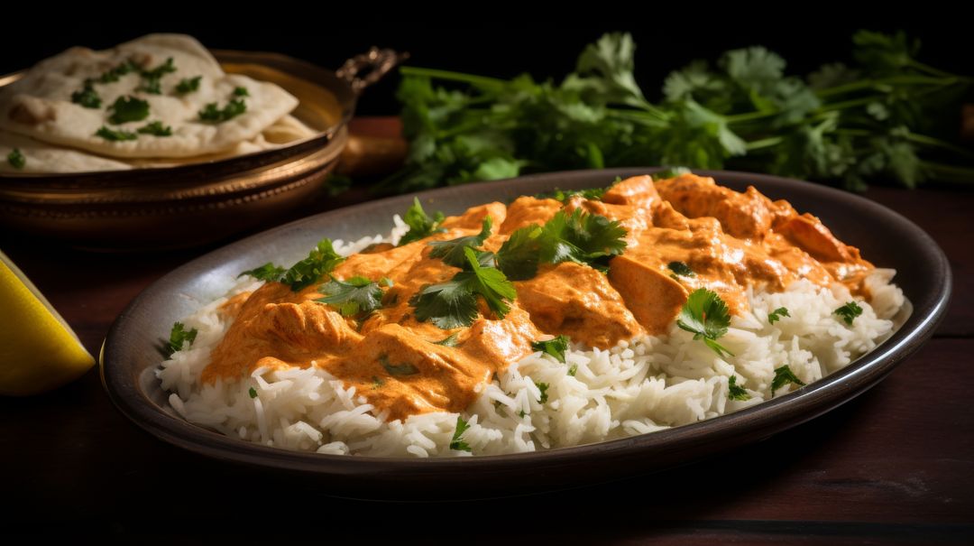 Butter Chicken with basmati rice
