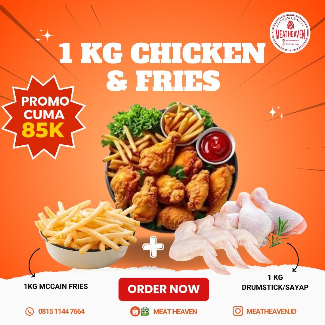 PROMO 1kg Ayam & 1kg FRIES 