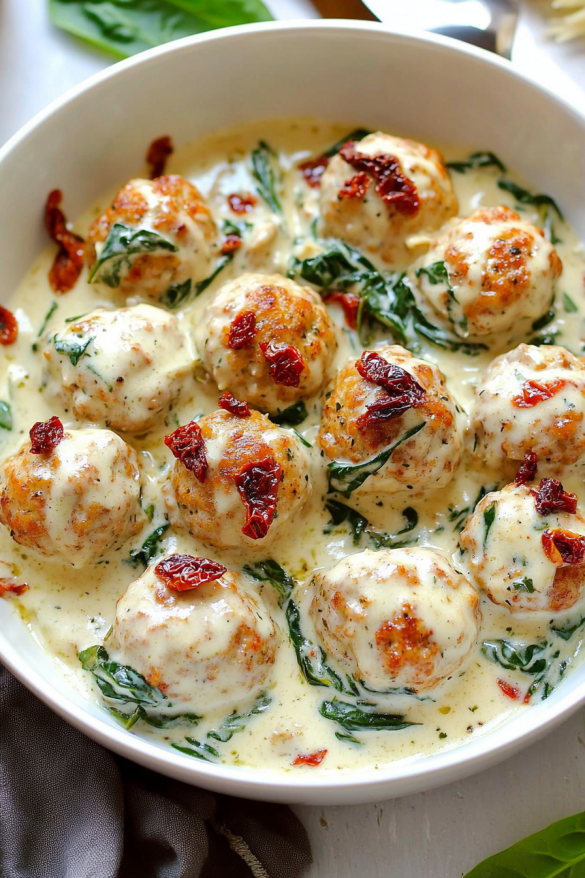Chicken sausage meatball pasta
