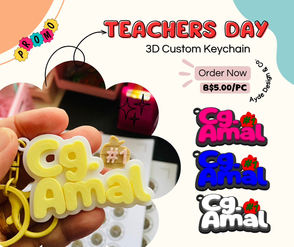 ✨PROMO✨ CUSTOM TEACHERS DAY 3D KEYCHAIN