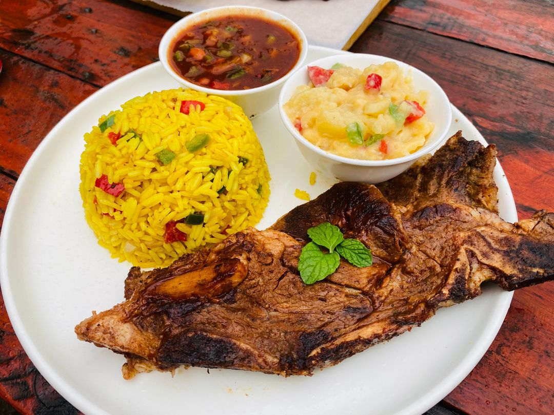 Rice & steak