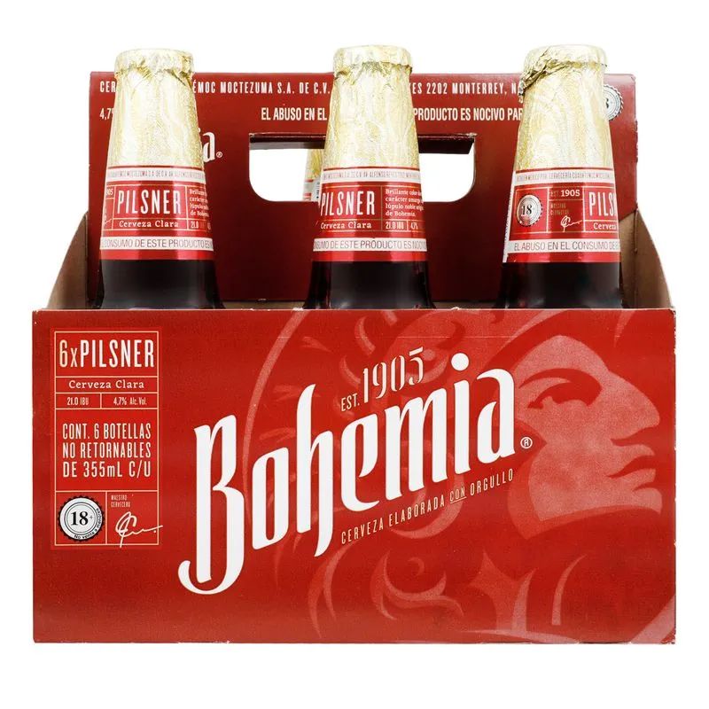 Cerveza Botella Clasica Bohemia 6.0 Pack