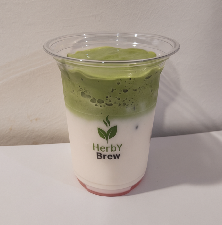 Iced Rose Matcha Cloud Latte