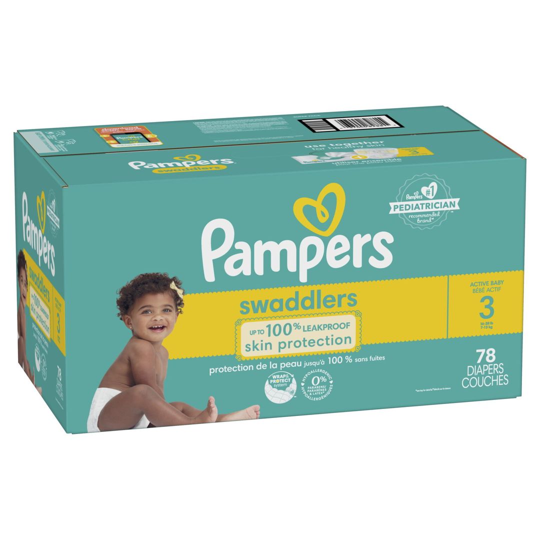 Pampers Swaddlers Active Baby Diaper Size 3 78 Count