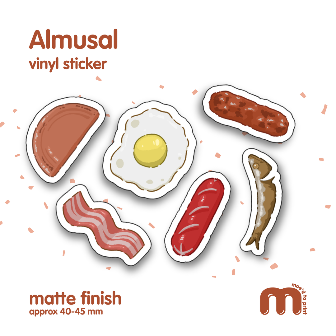 Almusal Vinyl Sticker | mae'd to print