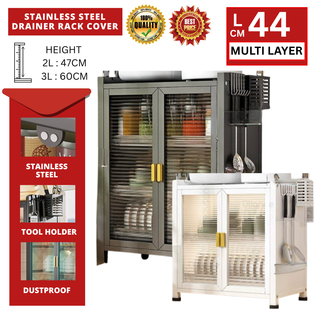 STAINLESS STEEL DRAINER RACK COVER (RAK BERTUTUP)