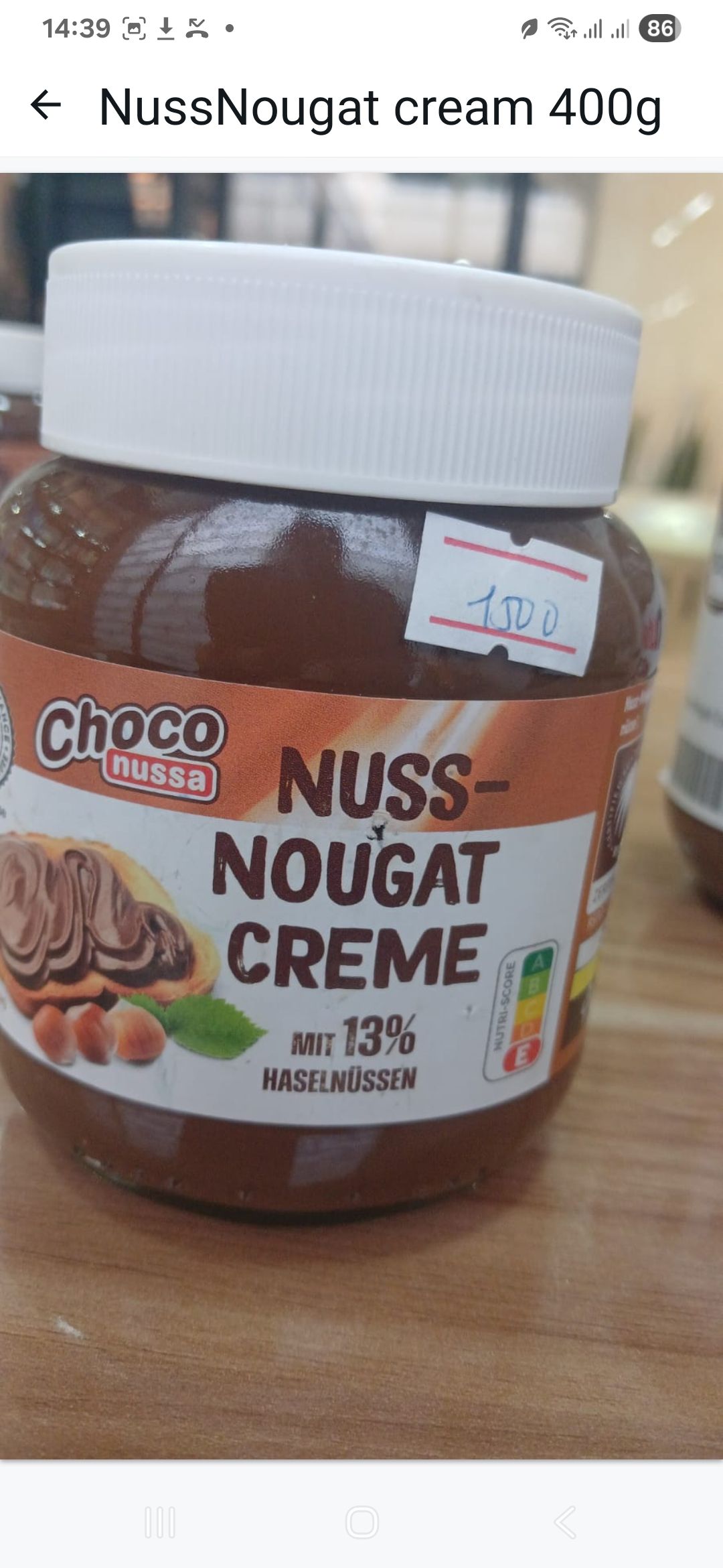 Nussnougat cream 