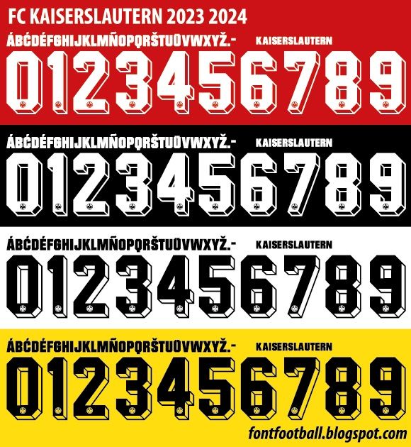 Font Vector FC Kaiserslautern 2023 2024 kit