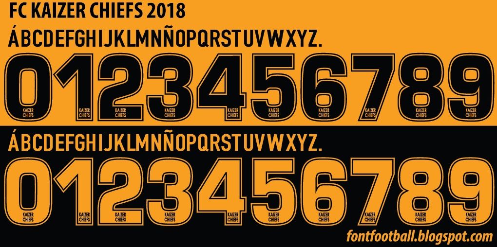 Font Vector FC Kaizer Chiefs 2018 kit