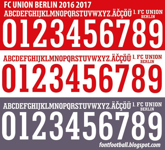 Font Vector FC Union Berlin 2016 2017 kit