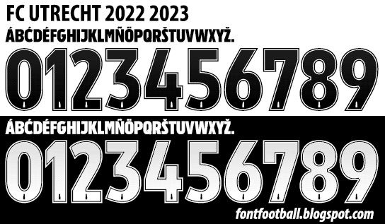 Font Vector FC Utrecht 2022 2023 kit