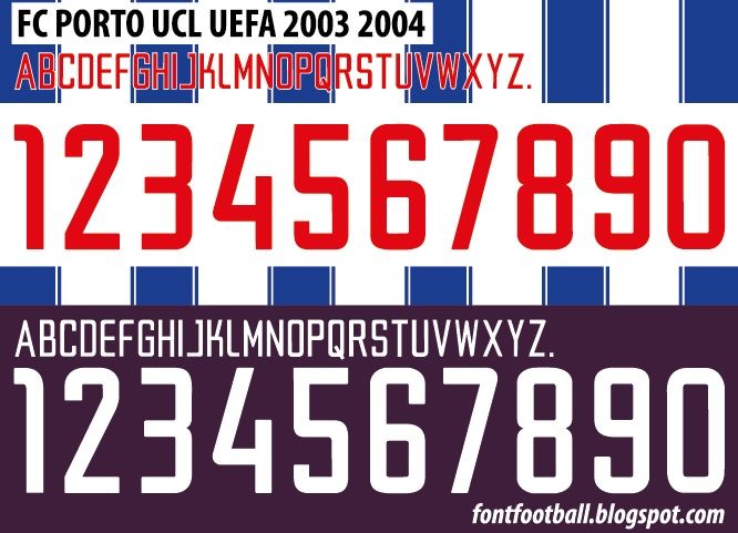 Font Vector FC Porto 2003 2004 kit