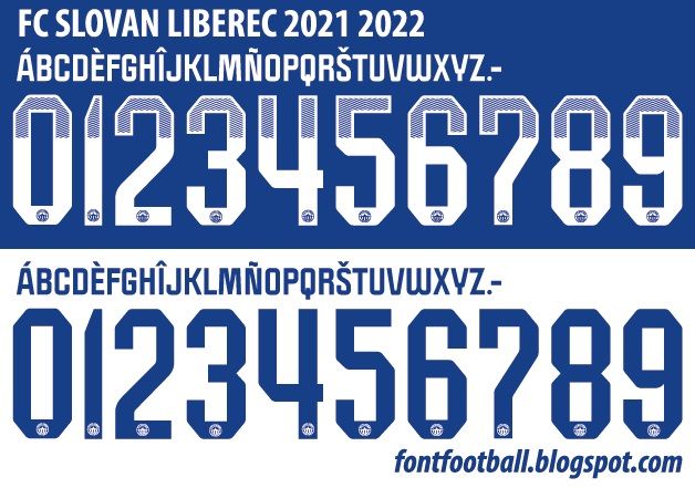 Font Vector FC Slovan Liberec 2021 2022 kit