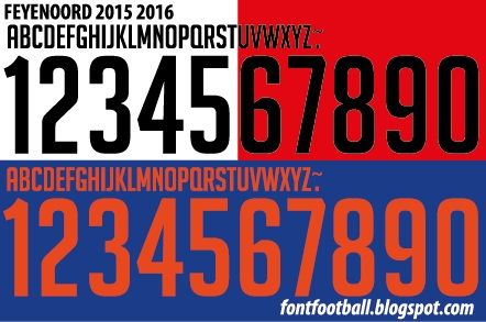 Font Vector Feyenoord 2015 2016 kit