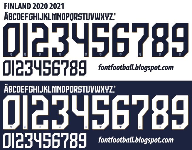 Font Vector Finland Euro 2020 2021 kit