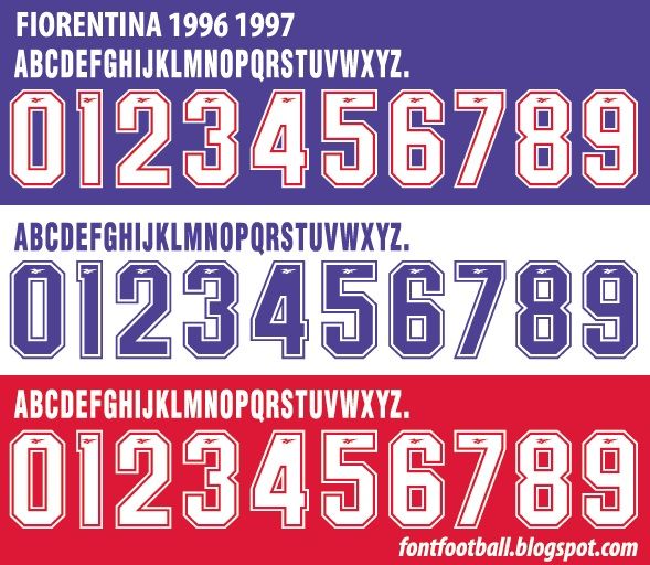 Font Vector Fiorentina 1996 1997 kit