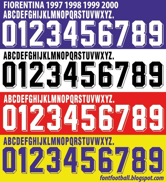 Font Vector Fiorentina 1997 1998 1999 2000 kit