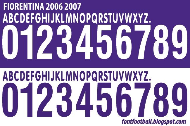 Font Vector Fiorentina 2005 2006 2007 kit
