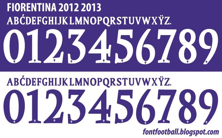 Font Vector Fiorentina 2012 2013 kit