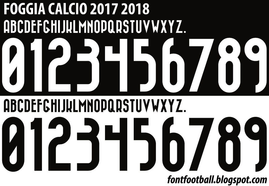 Font Vector Foggia Calcio 2017 2018 Shirt