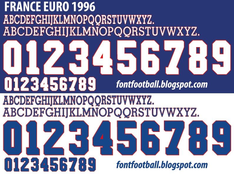 Font Vector France Euro 1996 kit